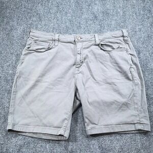 Mavi Jeans Chino Shorts Mens 40 Ethan‎ Gray Flat Front Pockets Stretch Cotton